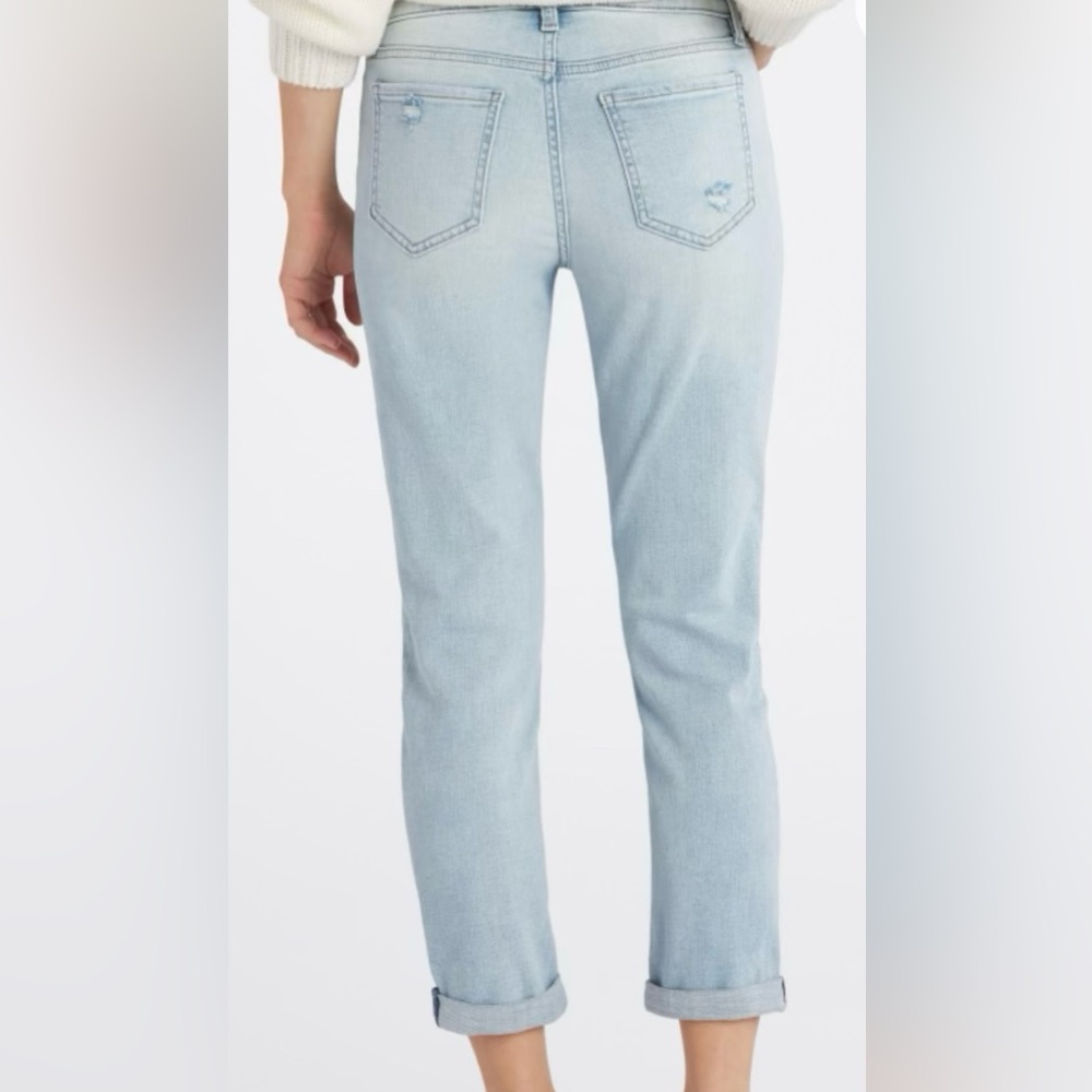 Studio Blue Casey Mid Rise Cropped Relaxed Skinny Jeans - Lt Blue - Size 31 (12) - Picture 2 of 6